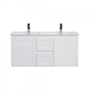 Acacia Matte White Wall Hung Vanity 1200 Cabinet Only