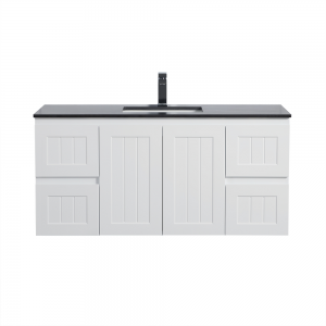 Acacia Matte White Wall Hung Vanity 1200 Cabinet Only