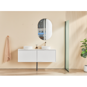 Kirribilli Matte White Wall Hung Vanity 1500 Cabinet Only