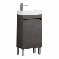 Evie Dark Brown PVC Mini Free Standing Vanity