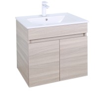 Evie White Oak PVC Ensuite Wall Hung Vanity