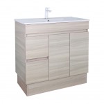 Evie White Oak Ensuite Free Standing Vanity 900 Cabinet Only