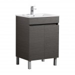 Evie Dark Brown Free Standing Vanity 600 Cabinet Only