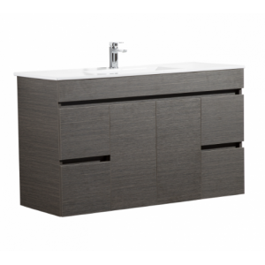 Evie Dark Brown Wall Hung Vanity 1200 Cabinet Only