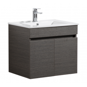 Evie Dark Brown Wall Hung Vanity 600 Cabinet Only