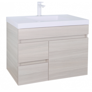 Evie White Oak Wall Hung Vanity 750 Cabinet Only