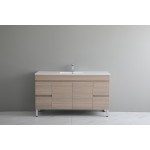 Stella Oak Free Standing Vanity 1500 Cabinet Only