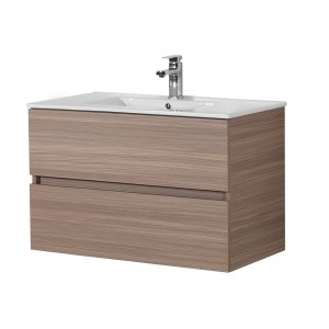 Stella Oak Wall Hung Vanity 900 Cabinet Only