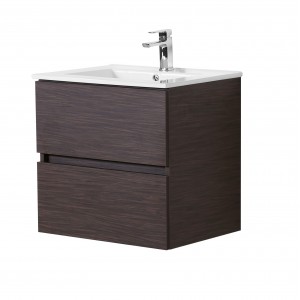 Stella Walnut Wall Hung Vanity 600 Cabinet Only