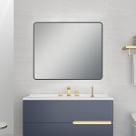 Black Framed Square Mirror 750*750